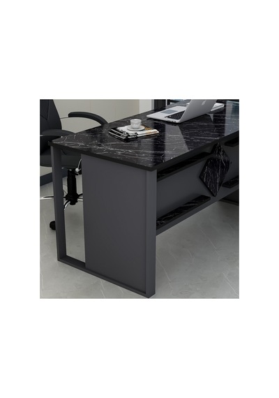 Prestij Ofis Masası Antrasit Royal Mermer, Modern Ve Şık Çalışma Masası Sandalye Dahil Değildir Antrasit - Royal Mermer Prestij Ofis Masası Antrasit Royal Mermer, Modern Ve Şık Çalışma Masası Sandalye Dahil Değildir Antrasit - Royal Mermer