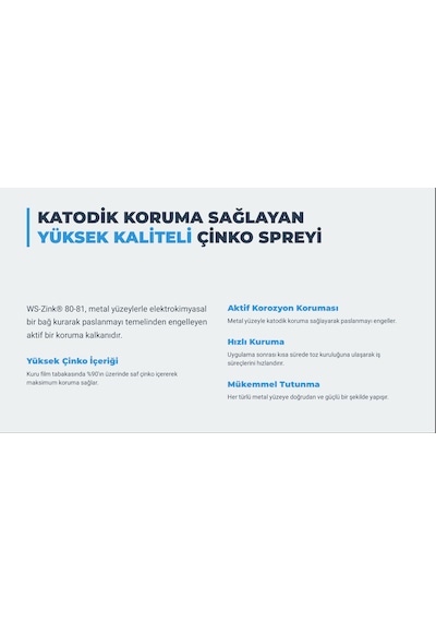 Ws-zink 80/81 Yüksek Kalite Çinko Kaplama Spreyi