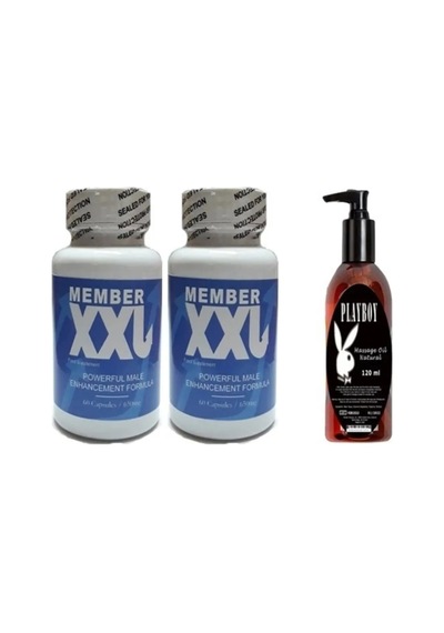 Süper Rekze Member Xxl Erkeklere Özel 60lı 2 Adet Playboy 120 Ml Masaj Yağı