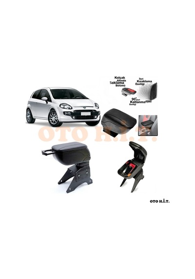 Fiat Punto  Uyumlu Kol Dayama Ve Kolçak Sürgülü Bardaklıklı Ayarl