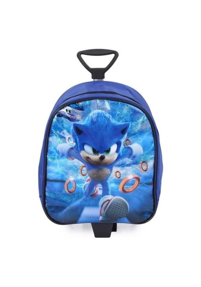 Lilymoon Anaokulu Çantası Sonic Çekçekli Parlak Lacivert