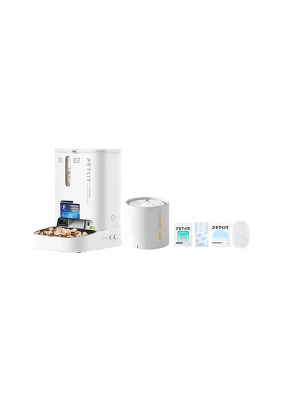 Petkit Yumshare Dualhopper 2 Ai Kameralı Mama Kabı, Petkit Eversweet 5 Mini, Petkit Eversweet Su Filtresi 5'li, Besin Haznesi Nem Kurutucu