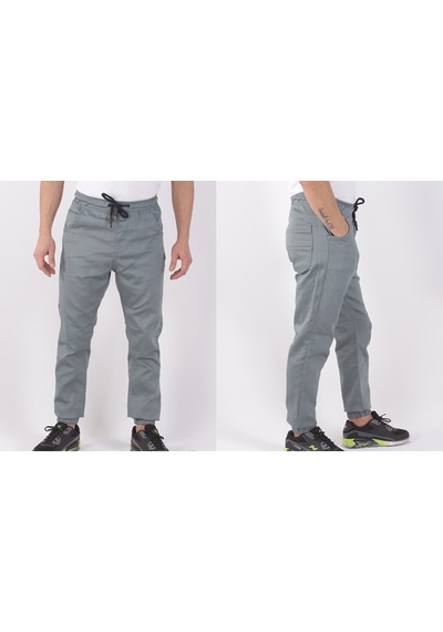 Black Steel Bel Ve Paça Lastikli Pantolon-1000