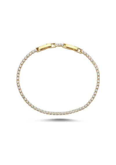 2mm Gold Su Yolu Bileklik Beyaz