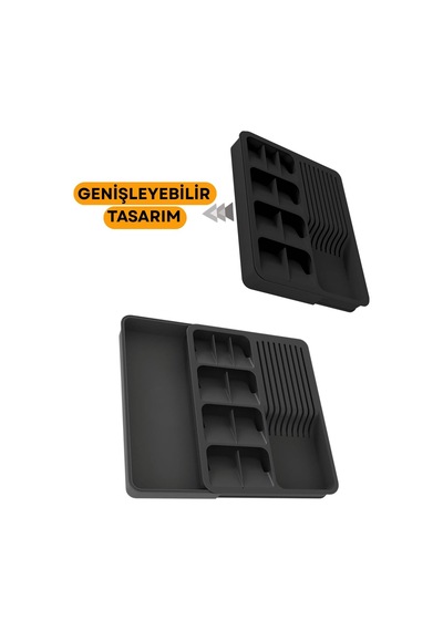 Sürgülü Genişleyebilir Çok Amaçlı Kaşıklık Çatal Kaşık Bıçak Organizer Çekmece Dolap İçi Düzenl Diğer
