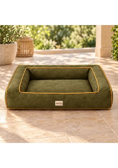 Kedi Köpek Yatağı Sofa Bed - Kiremit Haki
