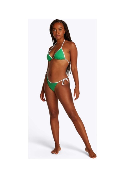Tommy Hilfiger Kadın Parlak Yeşil Üçgen Bikini Üstü Yeşil Yeşil