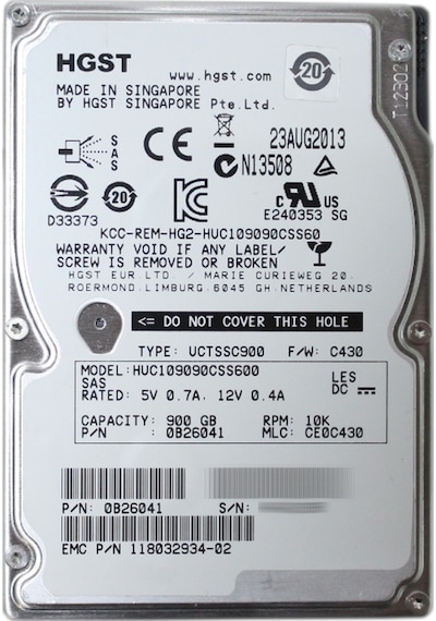 Hgst Huc109090css600 900gb 10k Rpm Sas 6gb/s 2.5 Enterprise Hdd