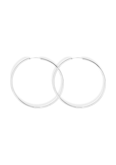 Oya Silver Gümüş Halka Küpe 3mm Kalınlık-6.5x6.5cm