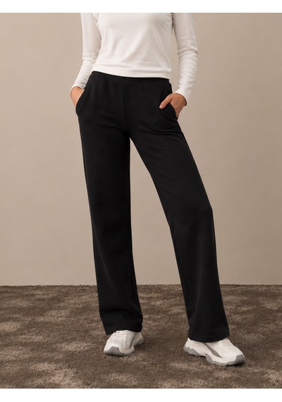 Xint Siyah Pamuk Dokulu Regular Fit Sweat Pantolon 470429