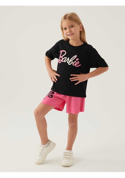 Barbie Kız Çocuk Şortlu Takım 9-14 Yaş Siyah 17214703g24s1-1 Siyah