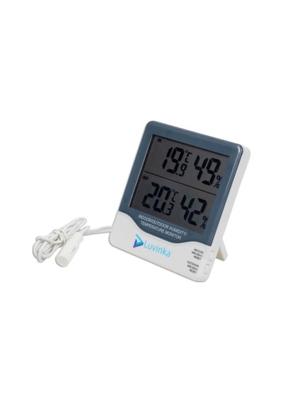 Ayrex Luvinka Ch-927 Dijital İç Dış Sıcaklık Nem Ölçer, Termometre Higrometre, Çift Sensörlü, Max Min Hafıza