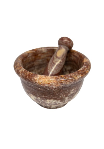 Mutfak Doğal Taş, Oniks, Havan, - Damarlı Akik, Doğal, Desenli