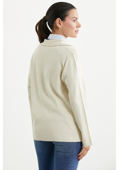 Sementa Oversize Cepli Triko Ceket - Taş