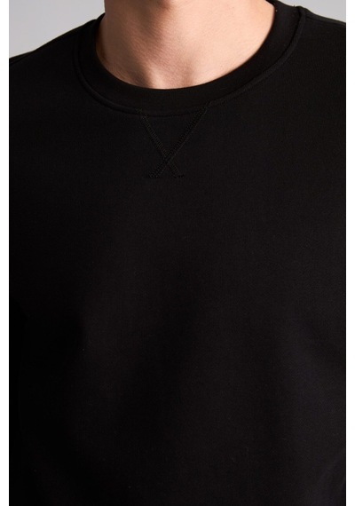 Defacto Pamuklu Regular Fit Basic Sweatshirt E8339ax26aubk81 Siyah-bk81