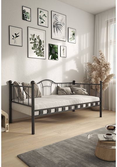 Missidea Kamelya Sedir Metal Siyah Karyola 90x190 Cm 90 x 190 CM