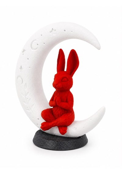 Zen Tavşanı 15cm Dekoratif Biblo 3d Baskı