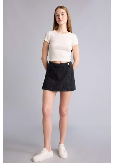Defacto Normal Bel Jean Şort H0633ax26smnm40 Siyah-nm40