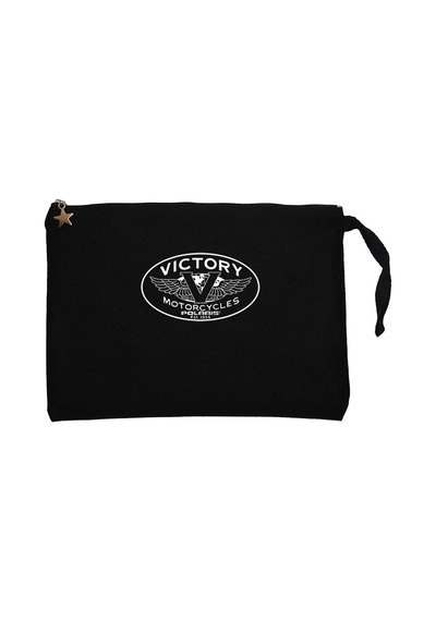 Victory Motorcycles Polaris Logo Siyah Clutch / El Çantası Siyah