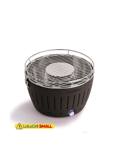 Lotusgrill S Dumansız Kömürlü Mangal - Çantalı, Taşınabilir Kamp Barbeküsü Gri