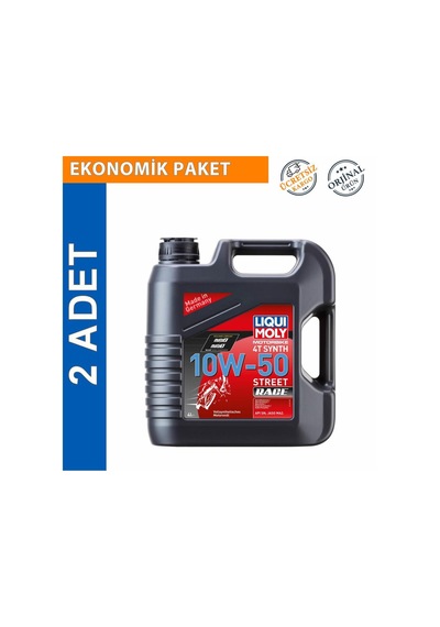 Liqui Moly 10W-50 4t Street Race 4 L Motosiklet Yağı (2 Adet) (1