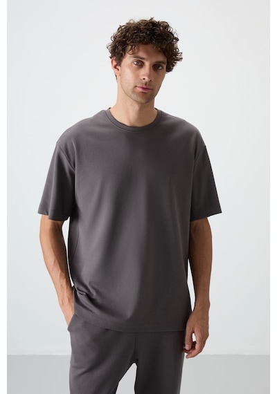 Tommy Life Koyu Gri Pamuklu Kalın Yumuşak Dokulu Oversize Fit Basic Erkek Eşofman Takım - 85251 Koyu Gri Tommy Life Koyu Gri Pamuklu Kalın Yumuşak Dokulu Oversize Fit Basic Erkek Eşofman Takım - 85251 Koyu Gri