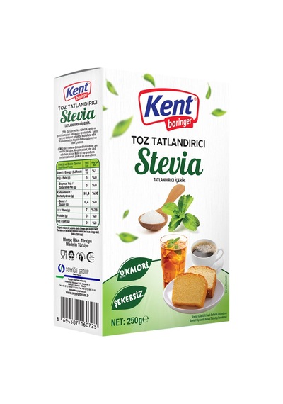 Kent Boringer Stevia Toz Tatlandırıcı 250 G - 7 Adet Tarı
