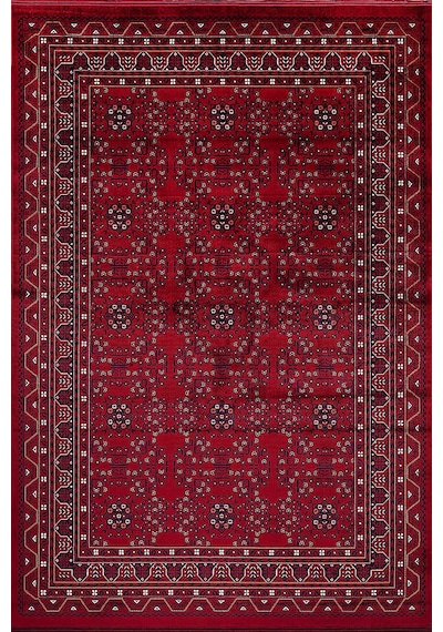 Afgan Halısı Bilicik Etnik Hamyap Otantik Desen Viskon Kırmızı Halı Bc03 Kiremit