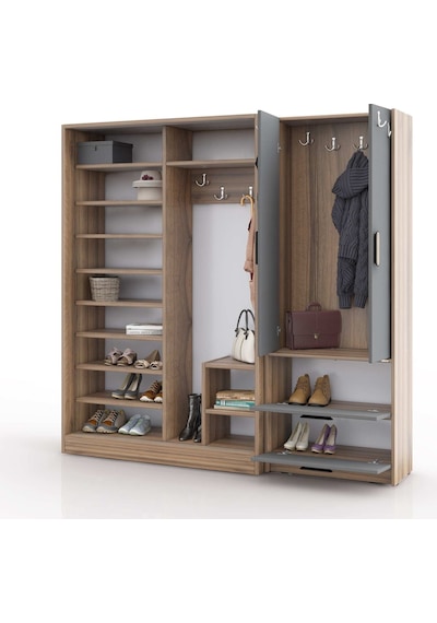 Abre Vm-300348 Antrasit Vestiyer Portmanto Diğer