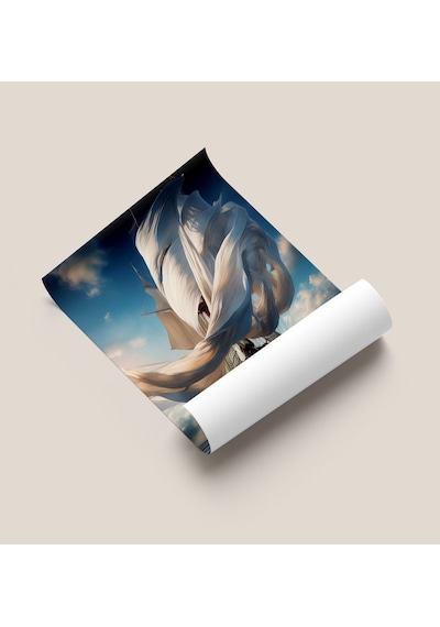 Çerçevesiz Poster Soyut Gemi - Dijital Baskı - Gemi Temalı Poster