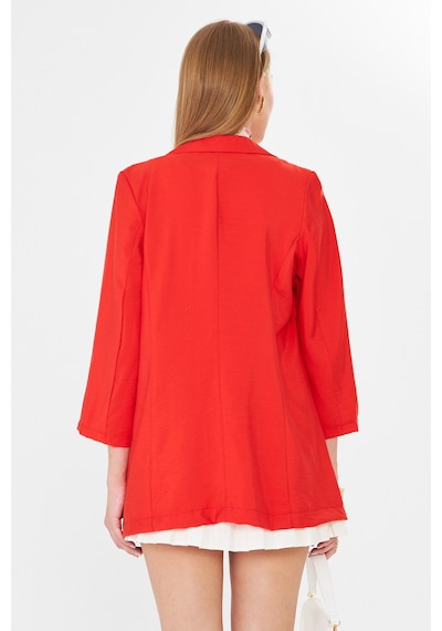 Armonika Kadın Kırmızı Cepli Oversize Ceket Arm-26k001005