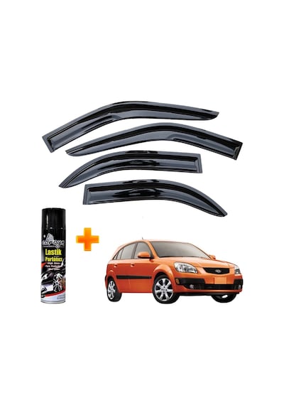 Kia Rio Mügen Cam Rüzgarlığı Hb 2005-2011 Arası 4 Lü Takım +500ml Lastik Parlatıcı
