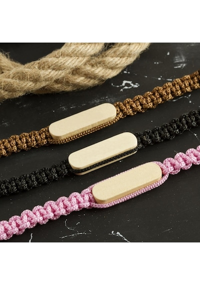 Ahşap Makrome Csmtex - 80 Örgülü Bileklik-mavi Çok Renkli