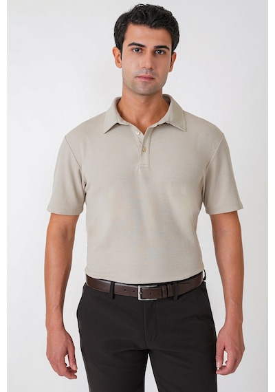 Efor Slim Fit Pamuklu Kıvrılmaz Polo Yaka Taş Tişört Ts 928