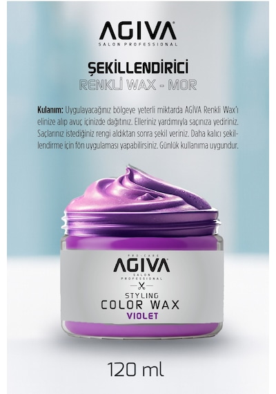 Saç Şekillendirici Ve Renklendirici Wax Mor 120 Gr