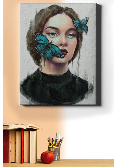 Webstyle Sayılarla Boyama Seti Kasnaklı Kelebekvevkadın 60 X 75 Cm