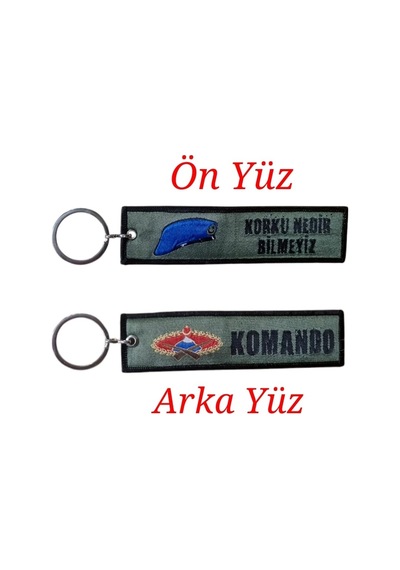 Komando Nano Örme Anahtarlık - Kumaş Anahtarlık - Mavi Bere - Korku Nedir Bilmeyiz Karışık/çok Renkli