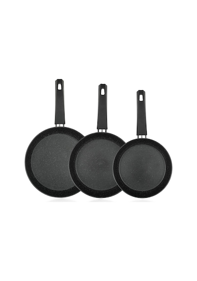 Schafer Black Stone 3 Lü Tava Seti 18cm+22cm+26cm-siyah Siyah