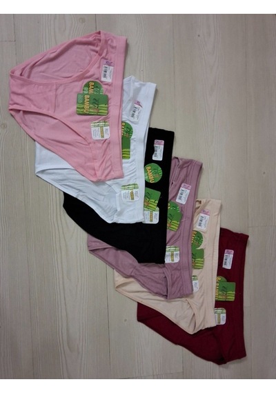Tutku Elit 2710 Kadın Bambu Kombel Bikini Külot 6 Adet Çok Renkli