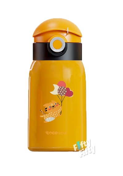 Cocosmile Özel Kutulu Kılıflı 470 ML Pipetli Çelik Termos -boyun Askılı- 4 Farklı Model Cskılıflı