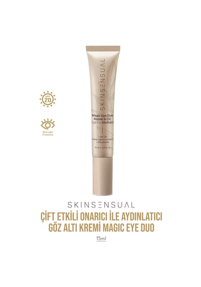 Skin Sensual Magic Eye Duo Repair & CC -Çift Etkili Onarıcı ile Aydınlatıcı Göz Altı Kremi | Light to Medium 15ml