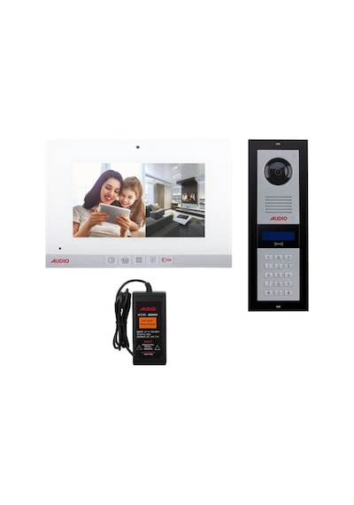 Audio 4.3" 1 Daire Mekanik Butonlu Görüntülü Diafon Paketi