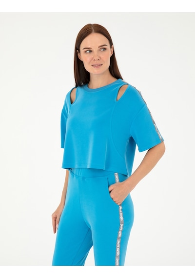 Pierre Cardin Kadın Mavi Sweatshirt 50283137-vr036 Mavi