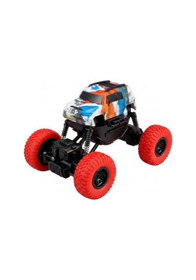 Uzaktan Kumandalı 4x4 Rock Climber Off Road Jeep Büyük Tekerlekli Arazi Aracı - Kırmızı