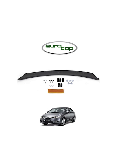 Eurocap Honda Civic 8 Ön Kaput Koruma Rüzgarlık 3Mm Abs 06-12