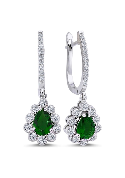 Lova Pırlantalı Damla Zümrüt Anturaj Küpe -  3070015