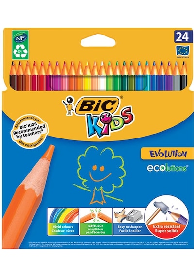 Bic Evolution Kuru Boya Kalemi 24'li Paket 937515