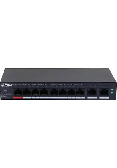 Dahua 10 Port Yönetilen Cloud Gigabit Switch 8ge Poe +2 Ge