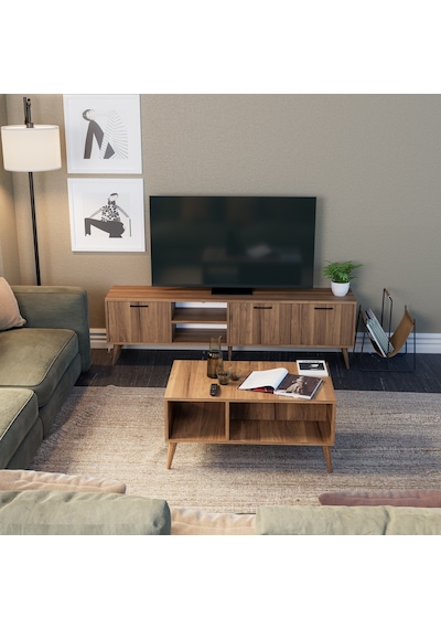 Mezza Set 1583-2072 Exxen 180 Cm (AHŞAP AYAKLI) Tv Ünitesi -Orta Sehpa Seti Ürgüp Rengi Mezza Set 1583-2072 Exxen 180 Cm (AHŞAP AYAKLI) Tv Ünitesi -Orta Sehpa Seti Ürgüp Rengi