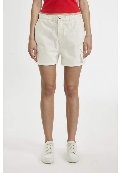 Defacto Coool Regular Fit Normal Bel Kısa Paça Gabardin Şort A3688AX24HSER232 Ekru
